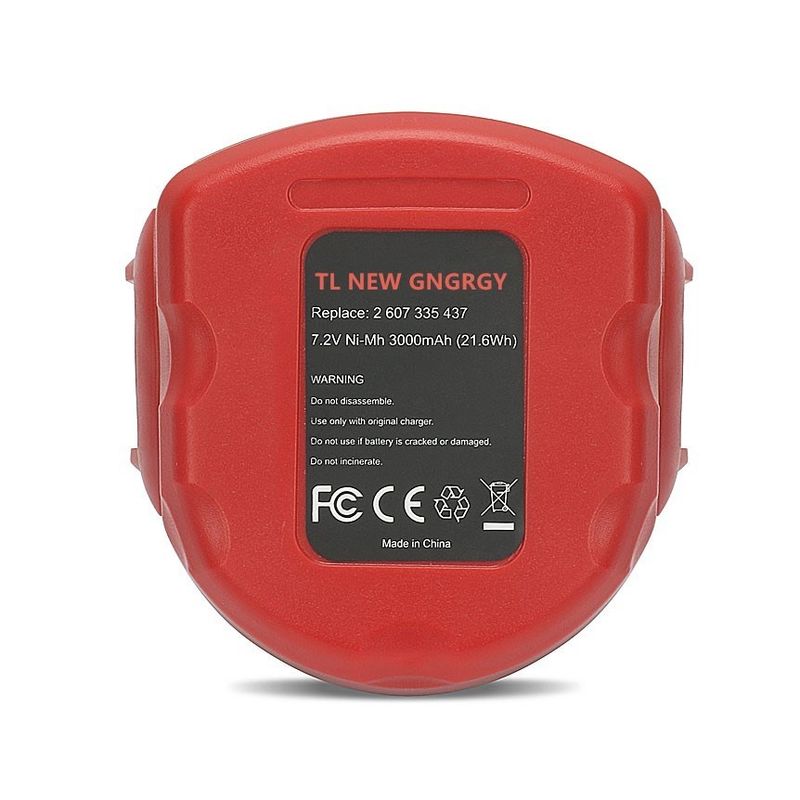 Tekrar şarj edilebilir 3.0mAh Bosch 7.2 V Akü Ni-CD Ni-MH 2 607 335 437, 2 607 335 587