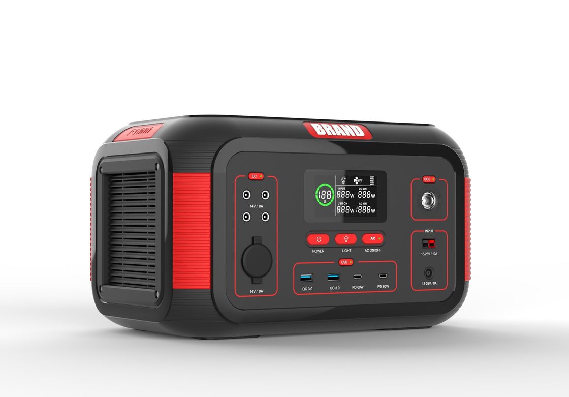 USB 1000W 22.2V 36.4ah Şarj edilebilir Güneş Taşınabilir Elektrik Santrali Ev İçin Açık Hava Kampı
