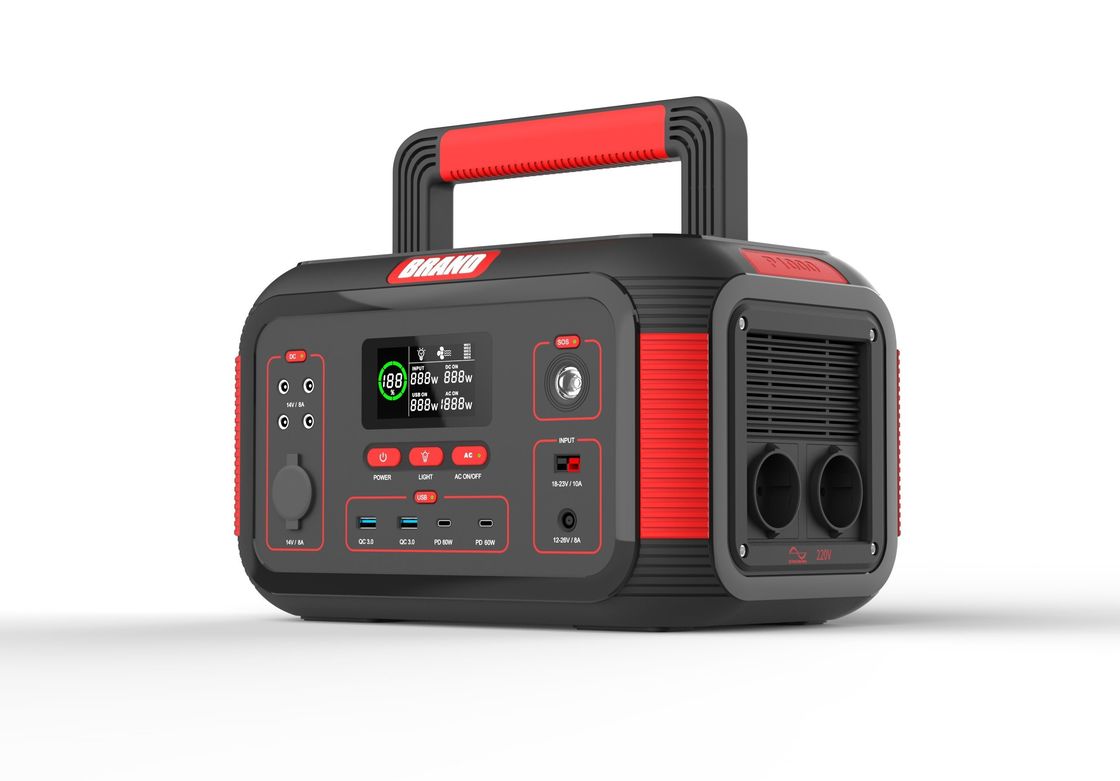 USB 1000W 22.2V 36.4ah Şarj edilebilir Güneş Taşınabilir Elektrik Santrali Ev İçin Açık Hava Kampı