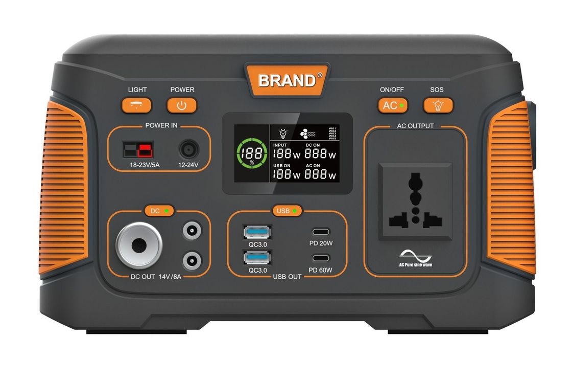 USB 500W 14.8V 30ah Şarj edilebilir Güneş Taşınabilir Elektrik Santrali Ev İçin Açık Hava Kampı