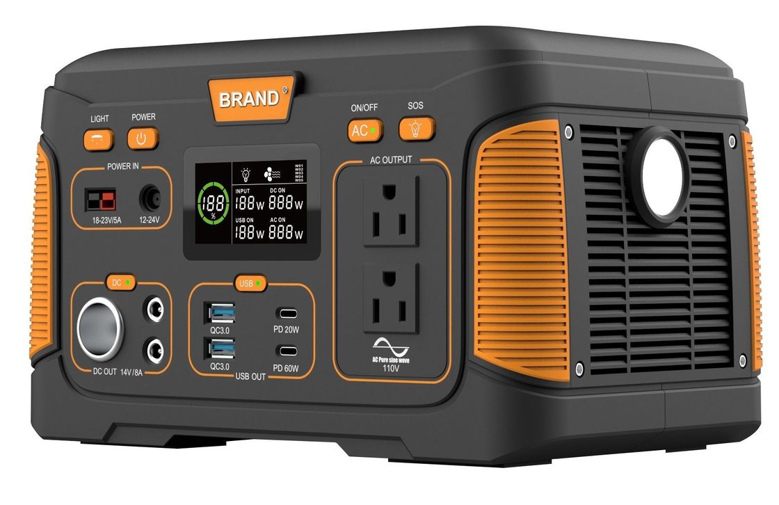 USB 500W 14.8V 30ah Şarj edilebilir Güneş Taşınabilir Elektrik Santrali Ev İçin Açık Hava Kampı