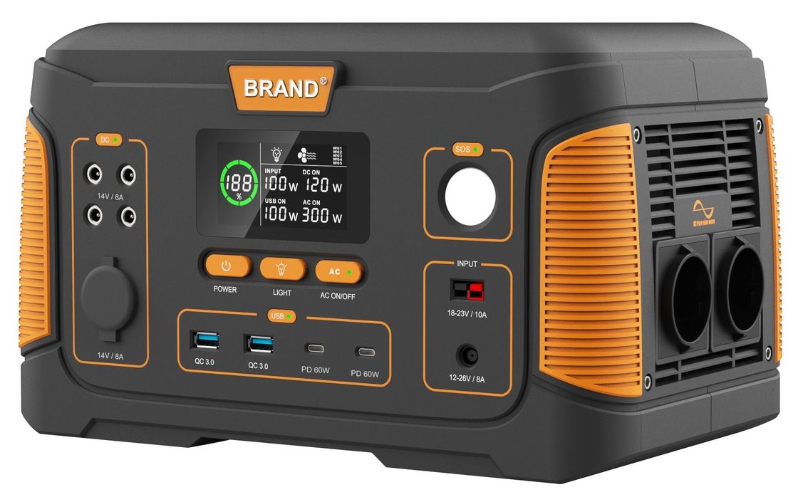 Ev / Dış / Kamp Solar taşınabilir elektrik santrali USB 650W 22.2V 28.6ah Şarj edilebilir