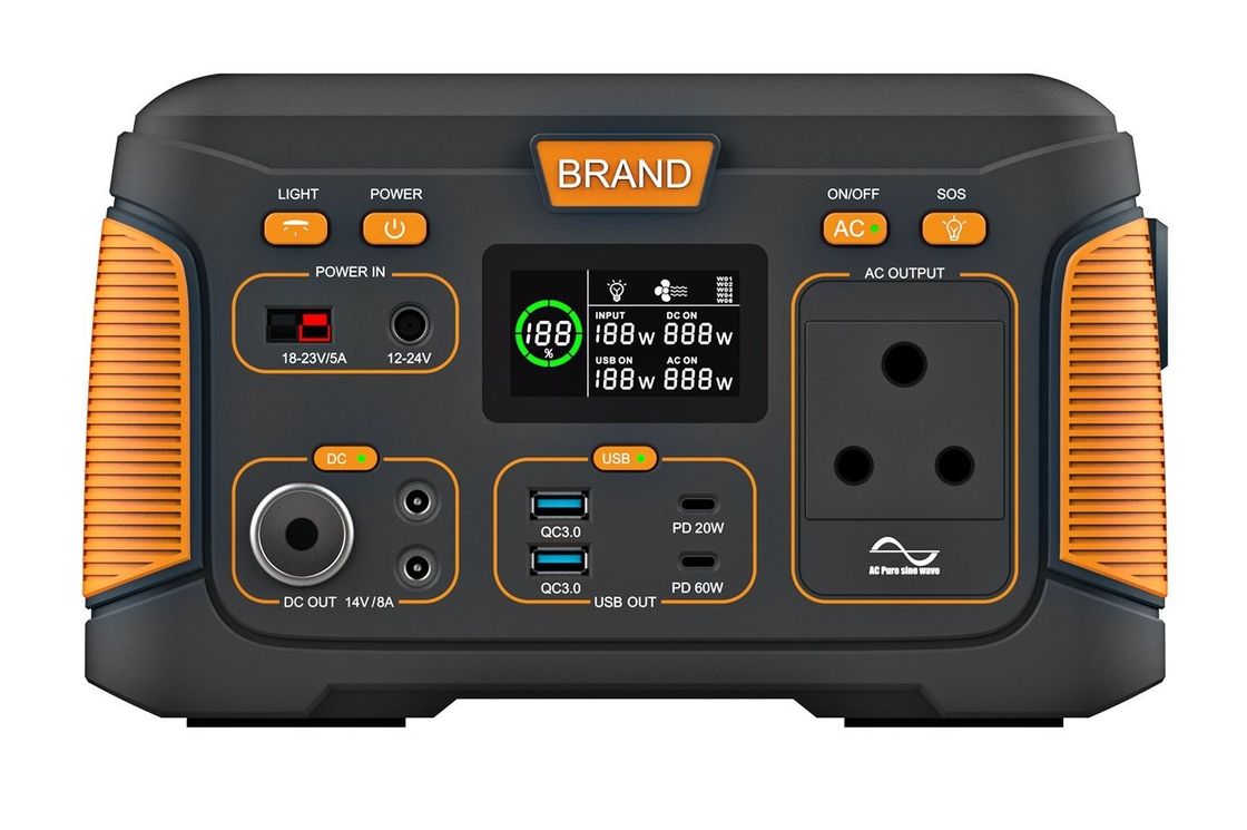 Kamp Acil Ev 300W Güneş Jeneratörü Taşınabilir Elektrik Santrali 14.8V 18.2ah Gece Balıkçılığı için Güç kaynağı