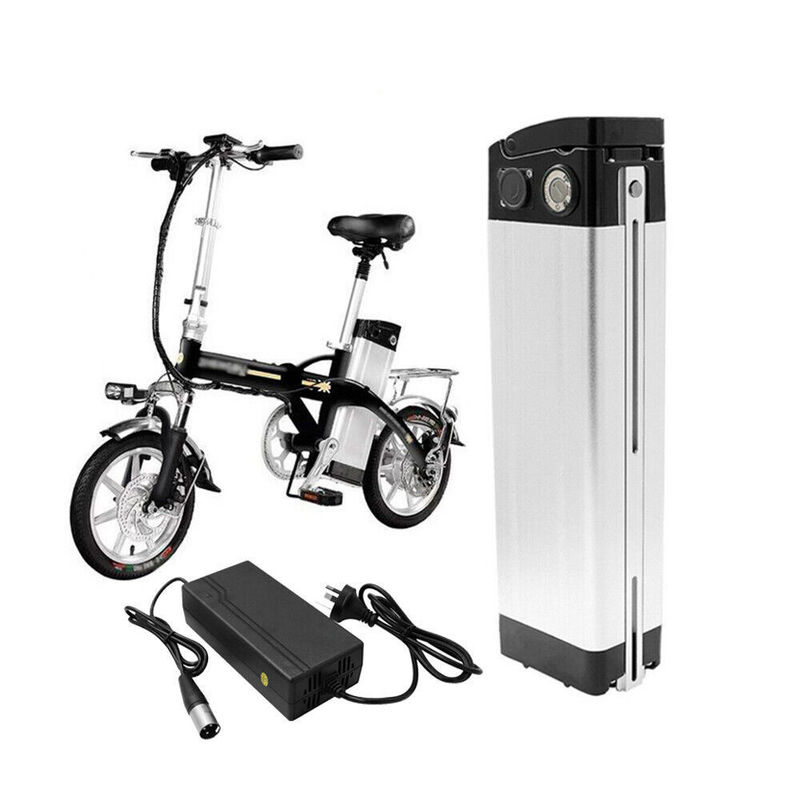 24V 48V Alüminyum Kutusu Gümüş Balık Koltuğu Tüpü Ebike Şarj edilebilir Pil Değiştirme Pil E-Bike Pil