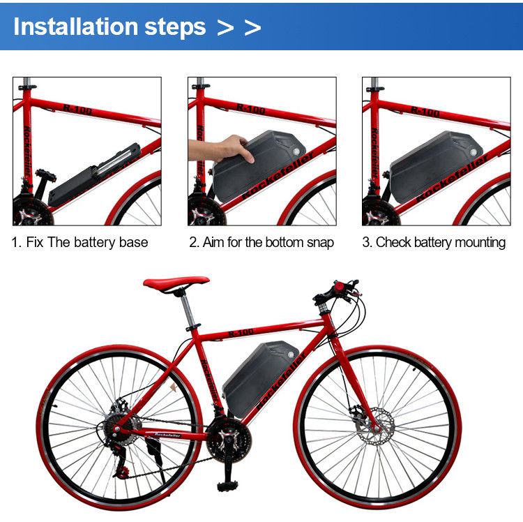 Lityum İyon E Bisiklet Downtube Bataryası 36V 12Ah 20Ah Bisiklet Gücü Bataryası için