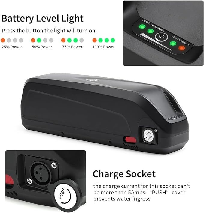 36V 48V Lityum İyon Pil Elektrikli Bisiklet Pil Aldi Prophet Mifa Samsung ZhenLong