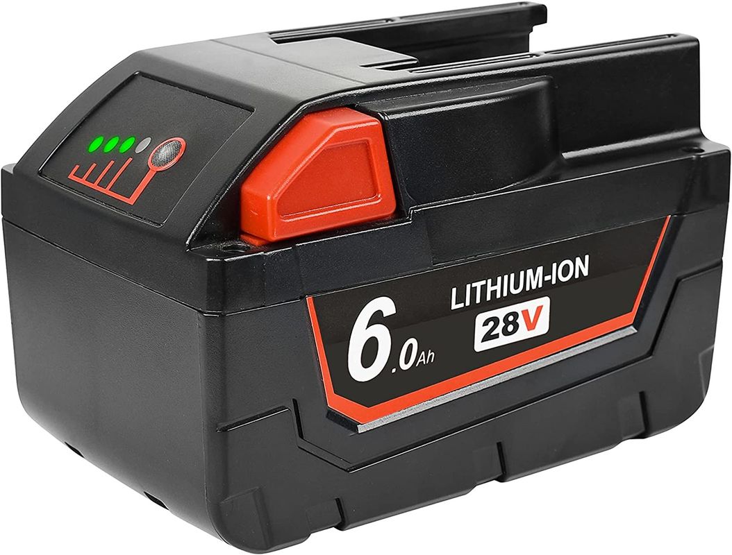 28V 6000mAh Slide Pack Pil Milwaukee ile uyumlu Kablosuz Elektrik Araçları Uyumlu Değiştirme Milwaukee