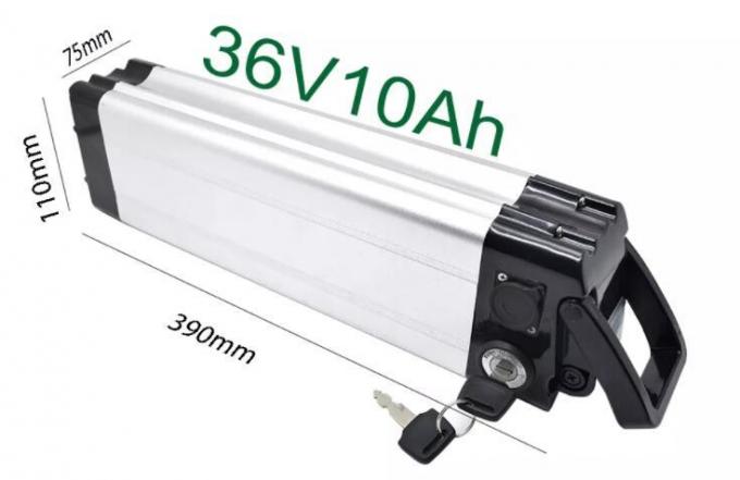 36V 13h 468 Wh Gümüş Balık Ebikes Pil Üst Serbestleme RCA Şarj Portu 1