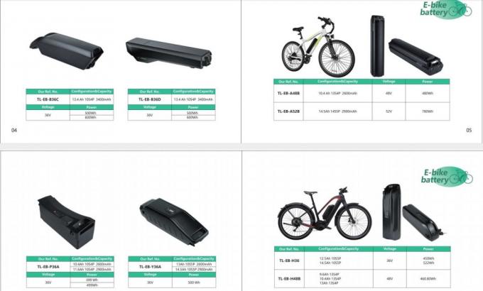 Impulse 36V E-Bike Bataryası OEM ODM Değiştirme Panasonic 36V Enerji Depolama Bataryası Araç Bisikleti için 11