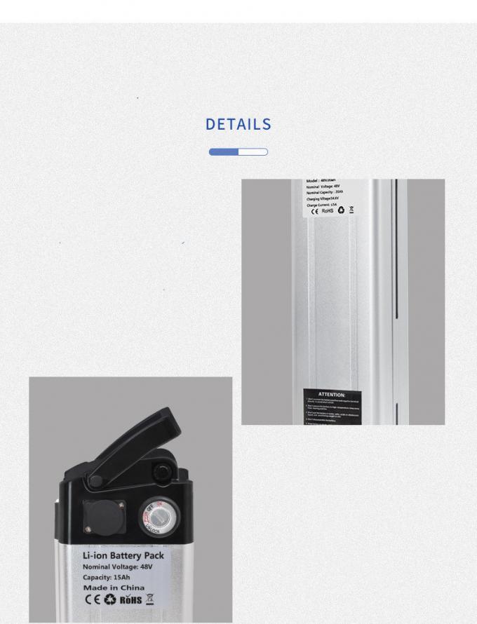 Özel Elektrikli Bisiklet 48 volt 20ah Gümüş Balık E-bisiklet Aldi Peygamber Mifa için Lityum Pil, Samsung 2